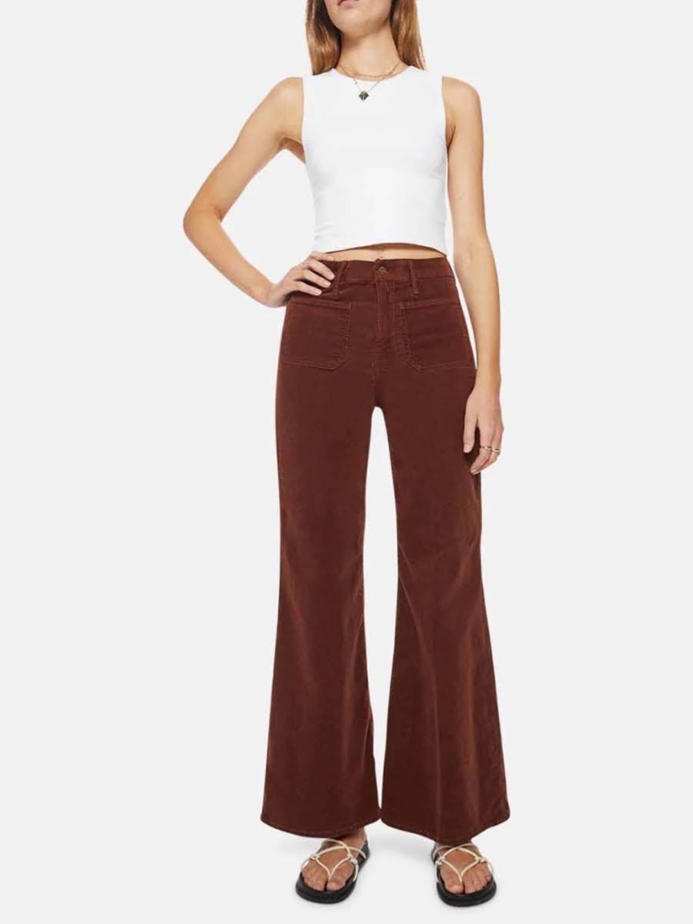 MOTHER Patch‎ Pocket Roller Skimp Corduroy Pants